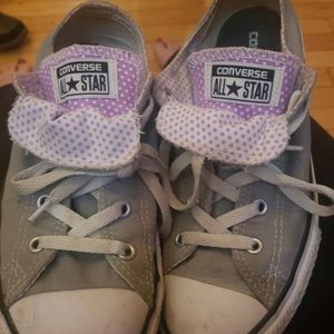 Converse grey & purple
